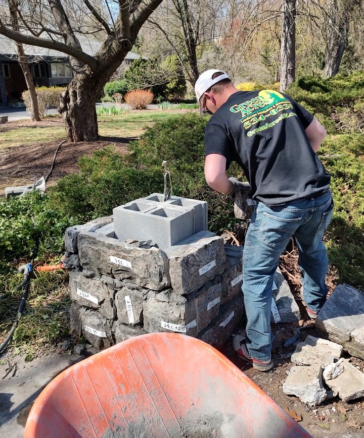 working on concrete